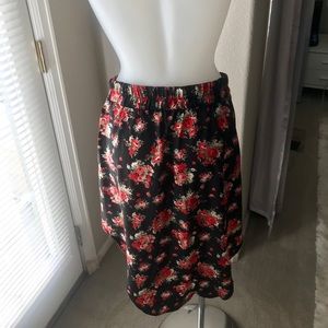 Floral high low skirt